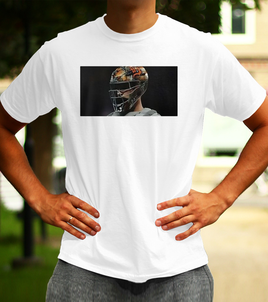 Dillon Dingler Number 13 Detroit Tigers Baseball Catcher Helmet T-Shirt