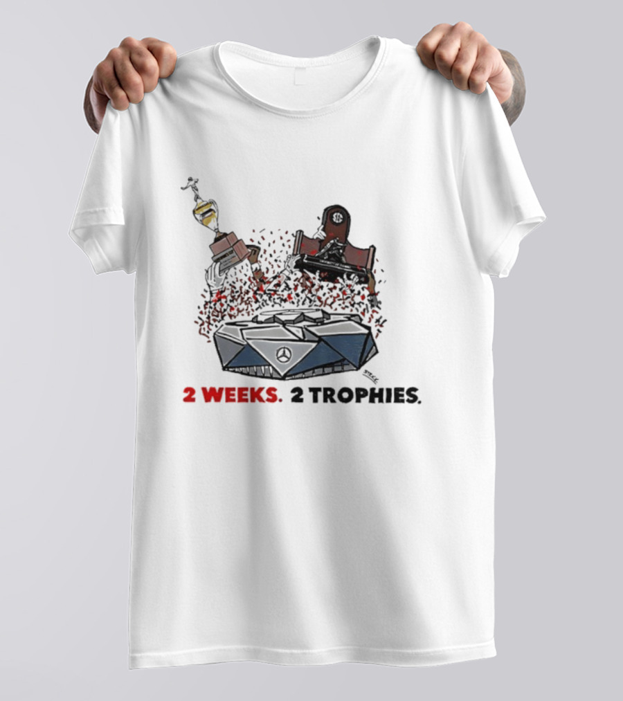 Georgia Bulldogs Football SEC Southeastern Conference 2 Weeks 2 Trophies T-Shirt