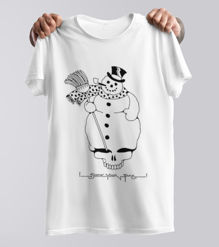 Grateful Dead Snow Your Face Snowman Skull T-Shirt