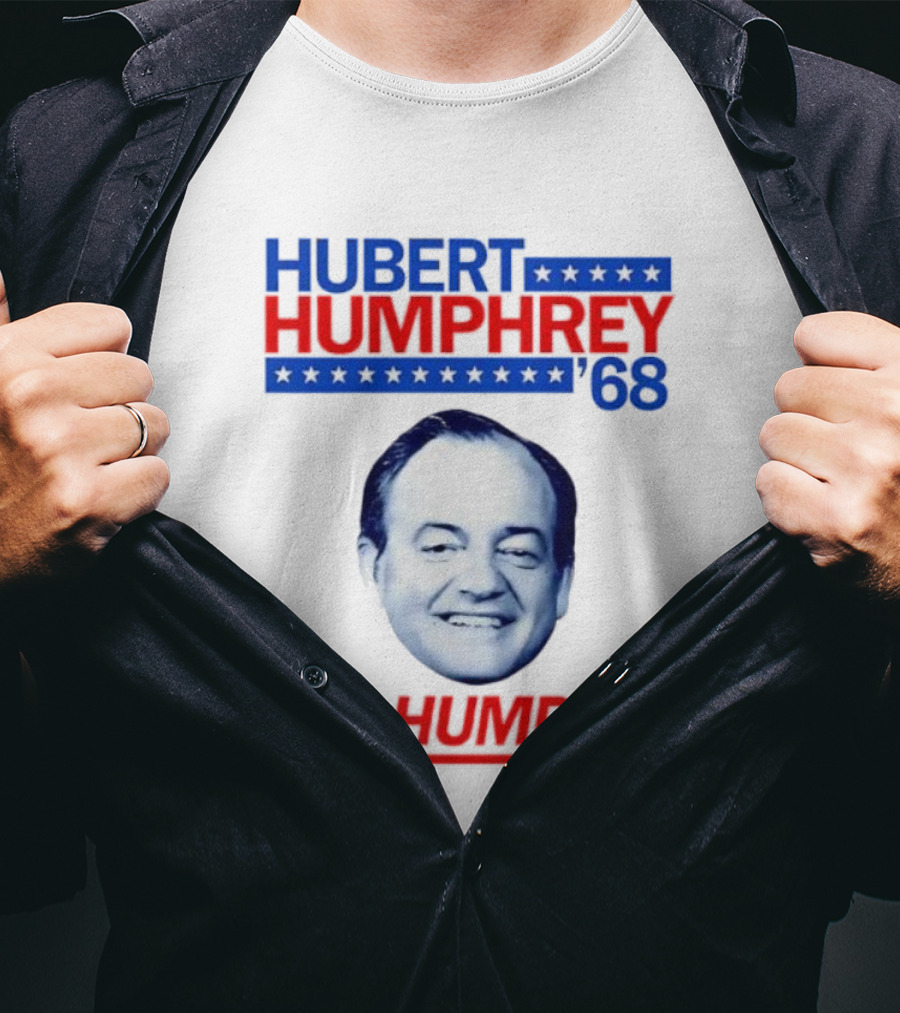 Hubert Humphrey '68 Get Humped Big Face Campaign T-Shirt