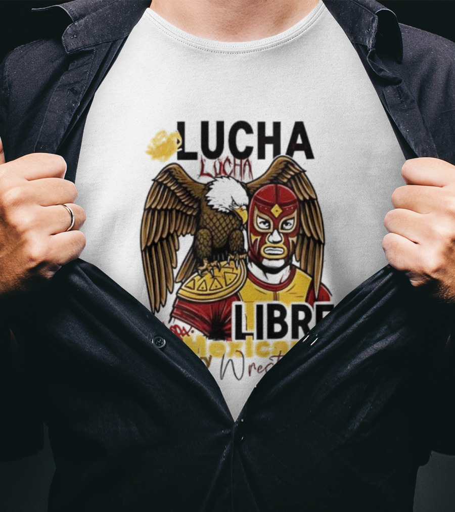 Mexican Wrestlin Lucha Libre Classic Eagle Masked Fighter T-Shirt