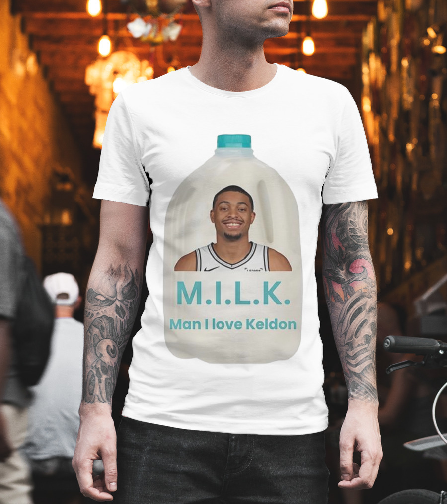 M.I.L.K. Man I Love Keldon Basketball Fan Merchandise T-Shirt