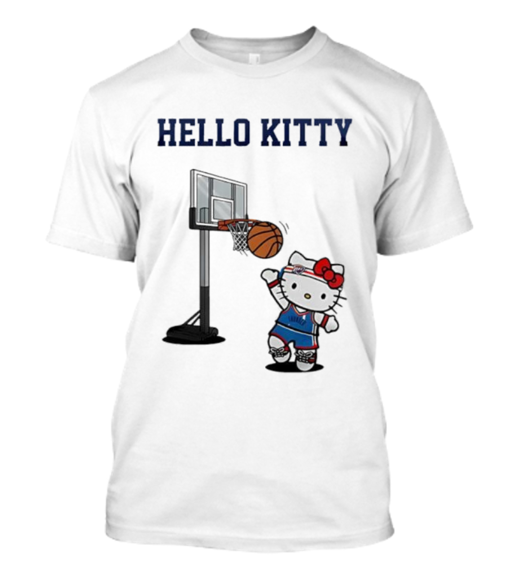 Hello Kitty Oklahoma City Thunder Basketball Collaboration Holiday Fan Favorite T-Shirt