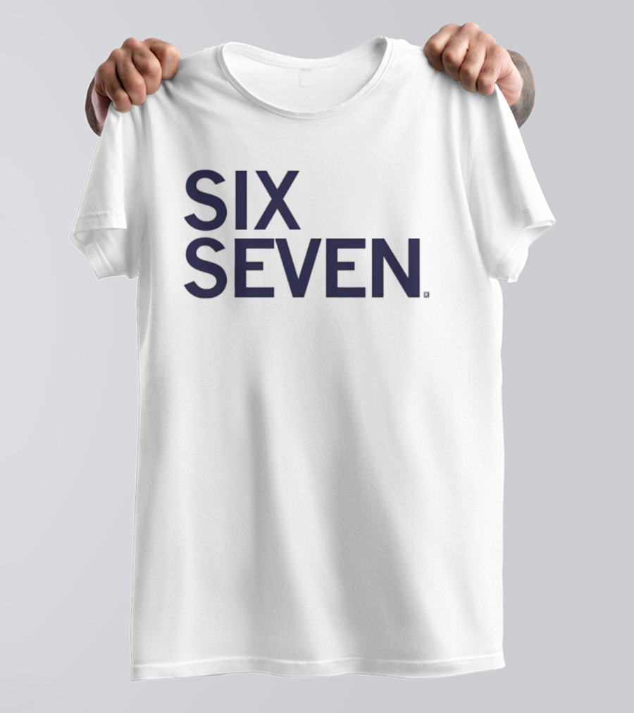 Six Seven 6 7 Text Iconic T-Shirt