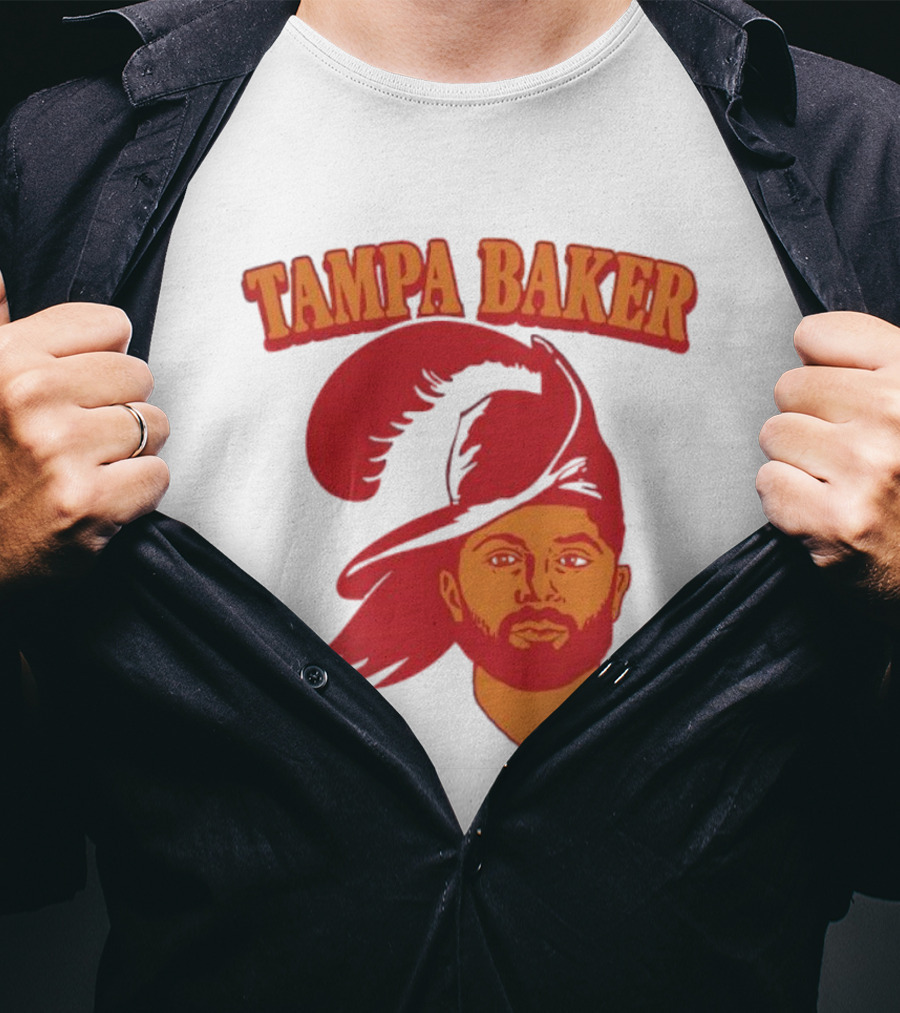 Tampa Baker Football Icon Illustration Buccaneers T-Shirt
