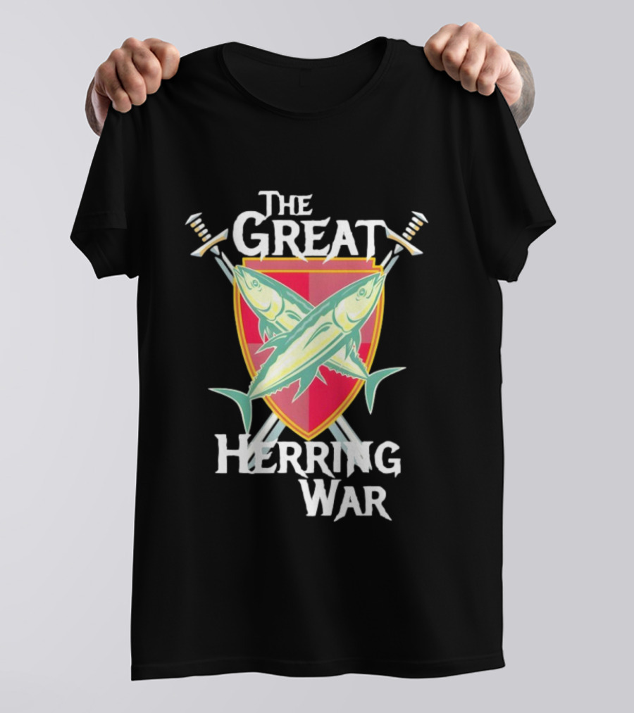 The Great Herring War Golden Girls Tribute Fishes Sword Shield T-Shirt