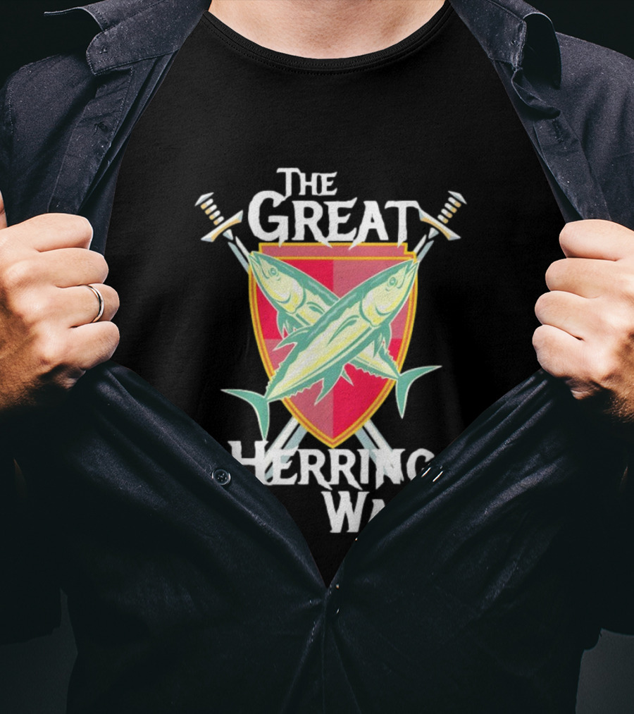 The Great Herring War Golden Girls Tribute Fishes Sword Shield T-Shirt