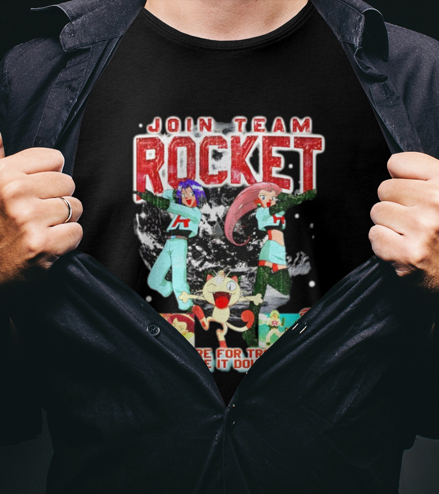 Join Team Rocket Prepare For Trouble Make It Double Pokemon T-Shirt