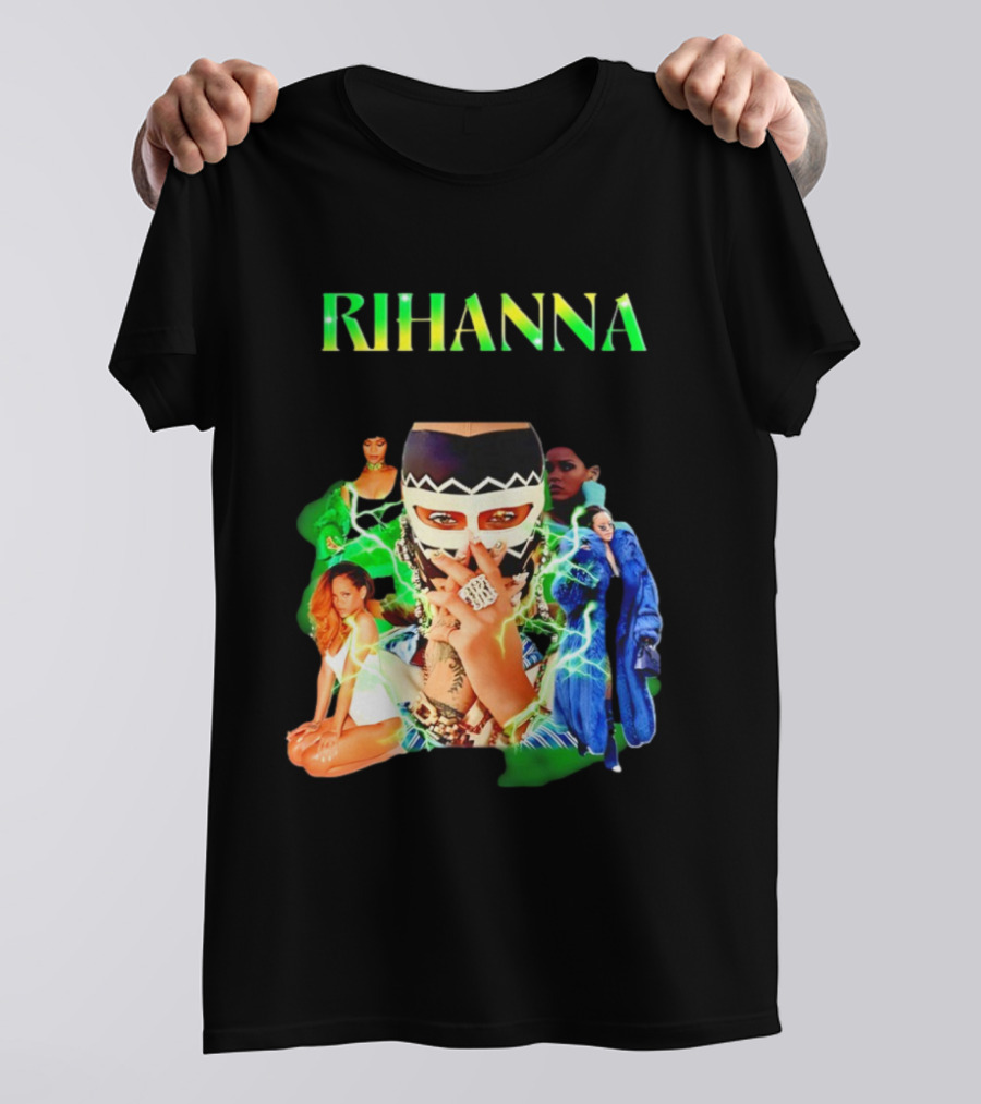 Rihanna Fashion Icon Collage Bold T-Shirt