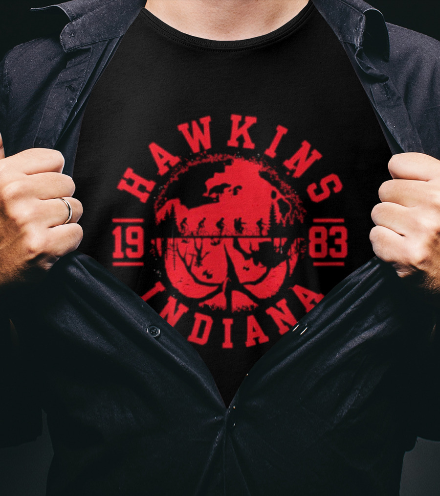 Hawkins Indiana 1983 Vintage Monster T-Shirt