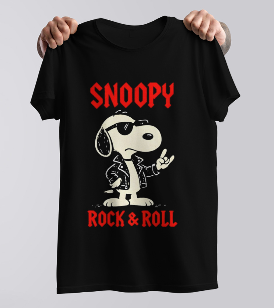 Snoopy Rock & Roll Vintage Peanuts Music T-Shirt
