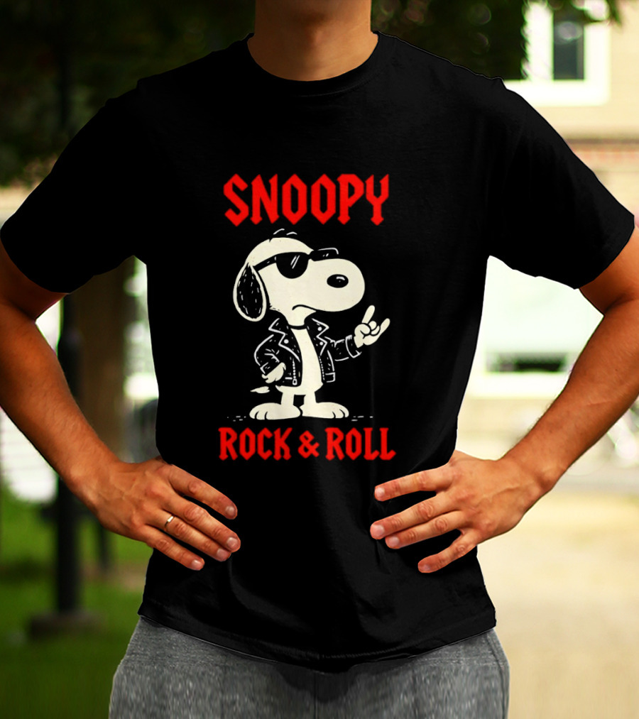 Snoopy Rock & Roll Vintage Peanuts Music T-Shirt