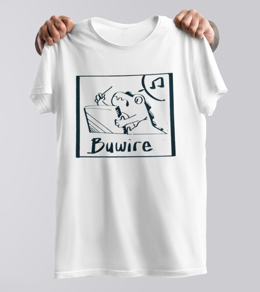 Buwire Baby Rex Conductor Music Notes Cartoon T-Shirt