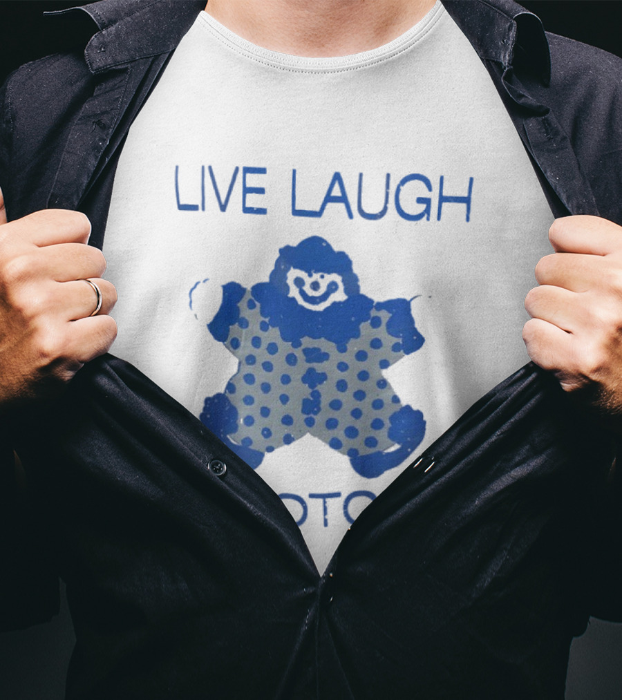 LIVE LAUGH LOBOTOMY Clown Polka Dot Humor T-Shirt
