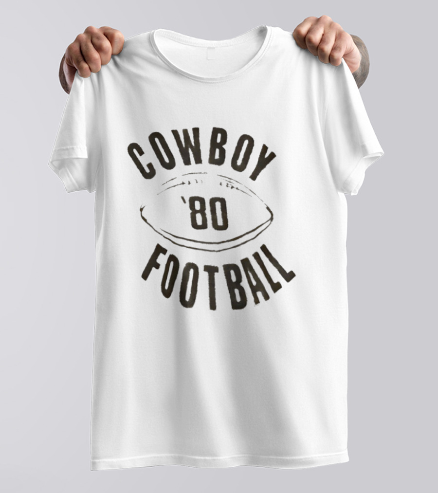 Cowboy 1980 Football Vintage Retro Sports Nostalgia T-Shirt
