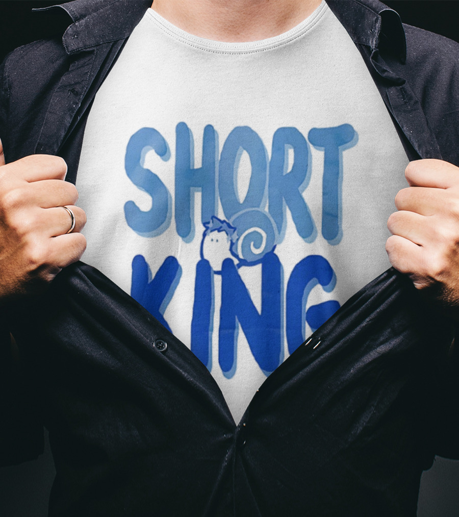Short King Cartoon Fun Quirky T-Shirt