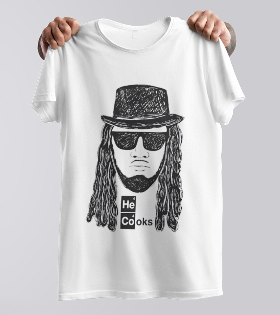 Buffalo Bills He Cooks Bigface T-Shirt