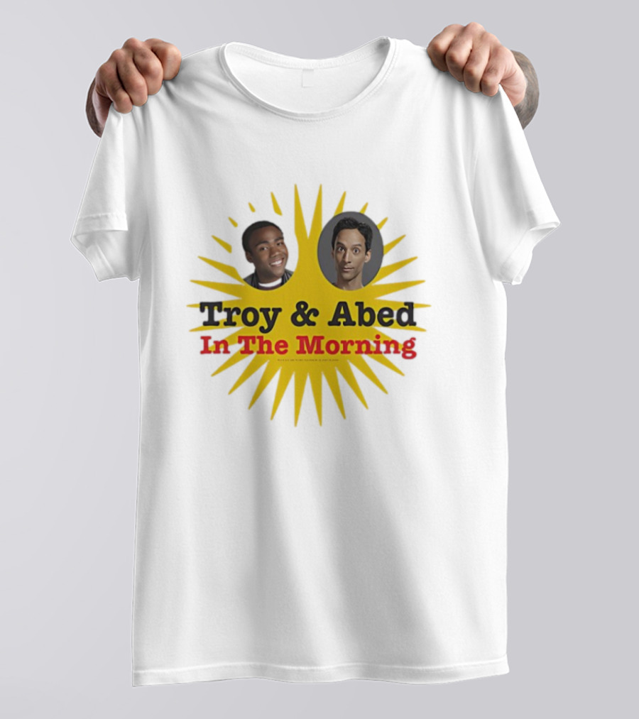 Troy & Abed In The Morning Sunburst Faces Community Fan Favorite T-Shirt