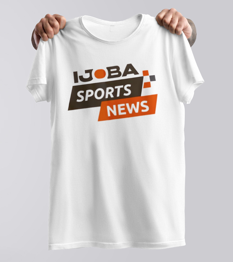 Ijoba Sports News Bold Orange And Black Block T-Shirt