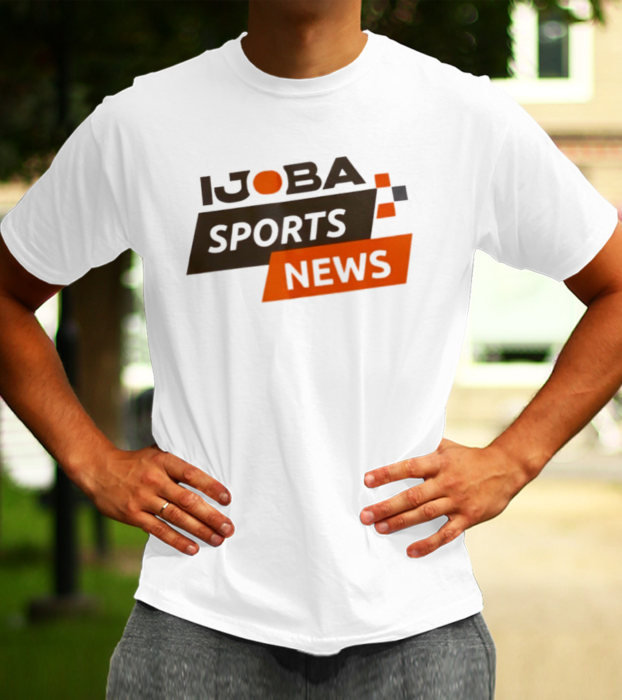Ijoba Sports News Bold Orange And Black Block T-Shirt