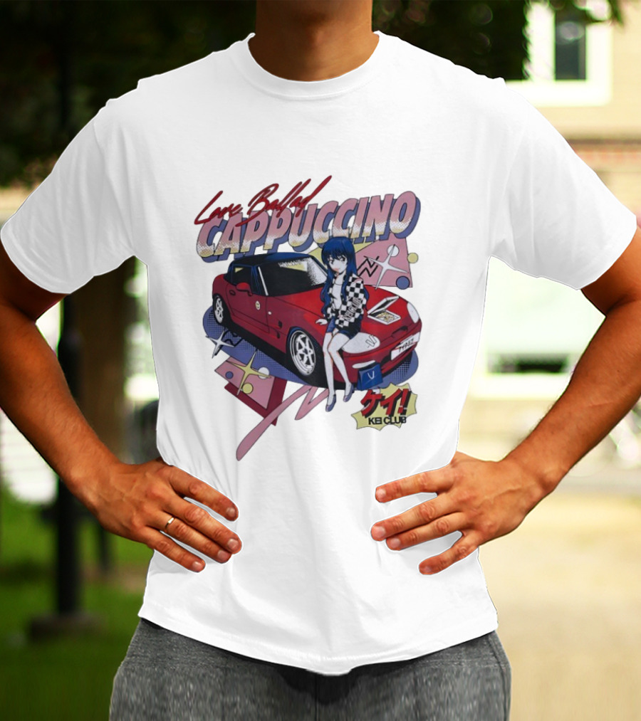 Love Ballad Cappuccino Kei Car Anime KB Club Retro Aesthetic T-Shirt