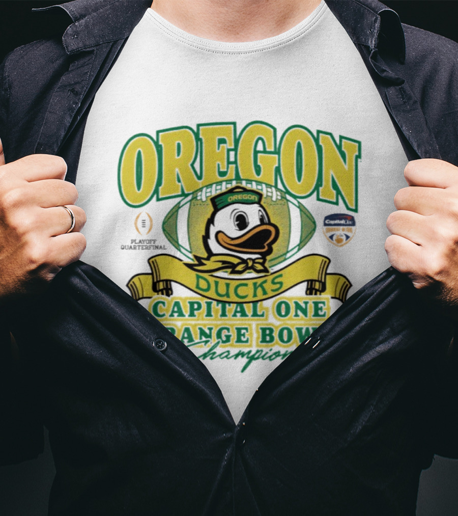 Oregon Ducks Capital One Orange Bowl Champions January 1 2026 T-Shirt