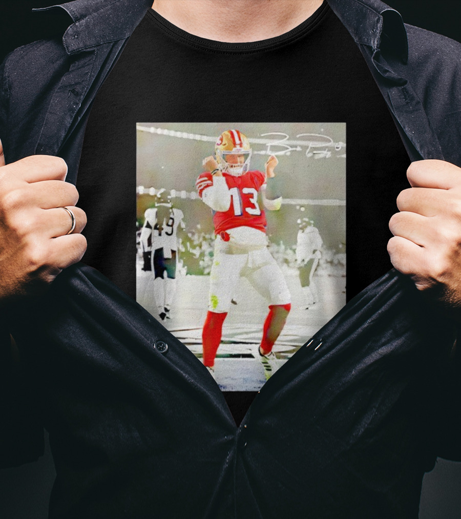 Brock Purdy 13 San Francisco 49ers Dancing Against Chicago Football Game T-Shirt