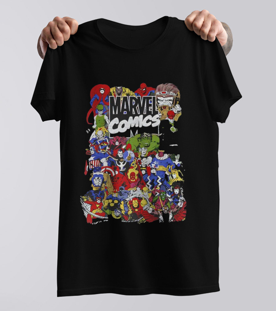 Marvel Comics Retro Character Collage T-Shirt