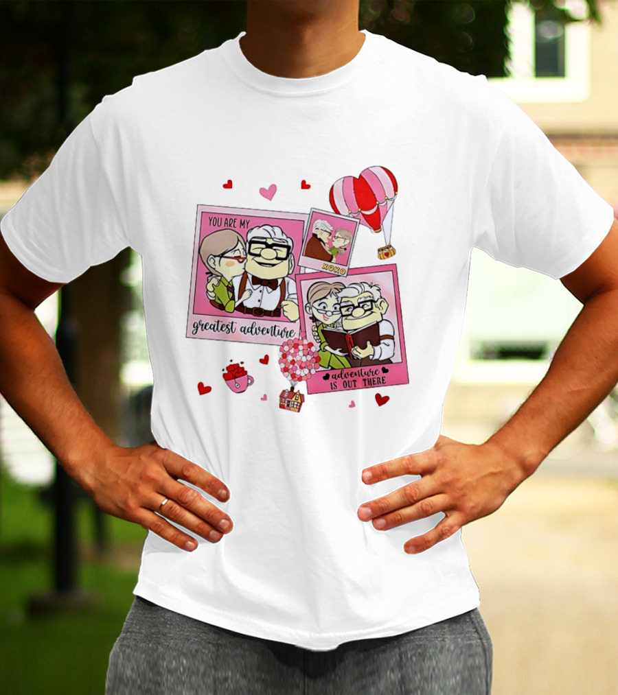 Carl And Ellie Valentine You Are My Greatest Adventure Adventure Is Out There XOXO T-Shirt