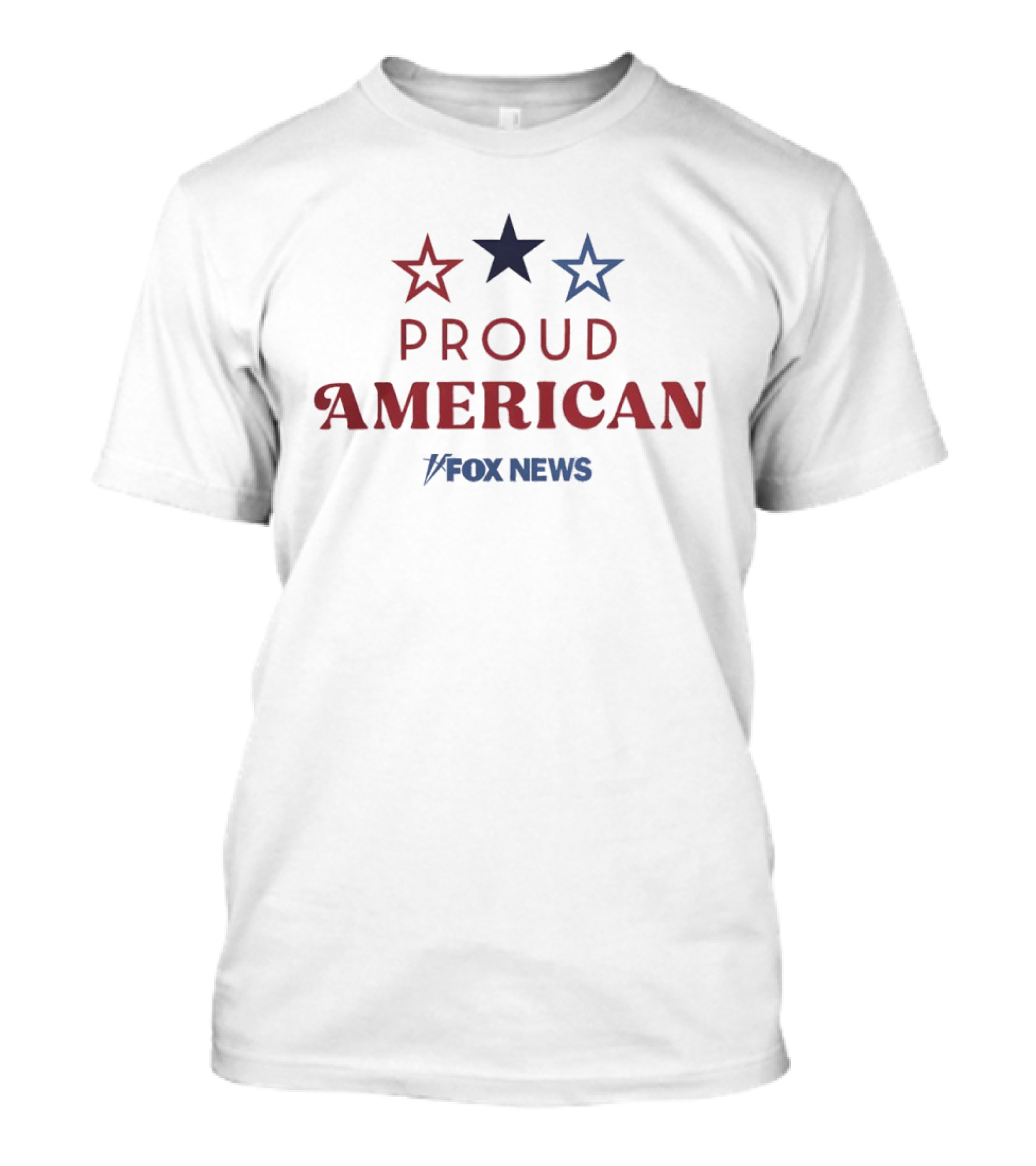 Proud American Fox News Three Stars Patriotic T-Shirt