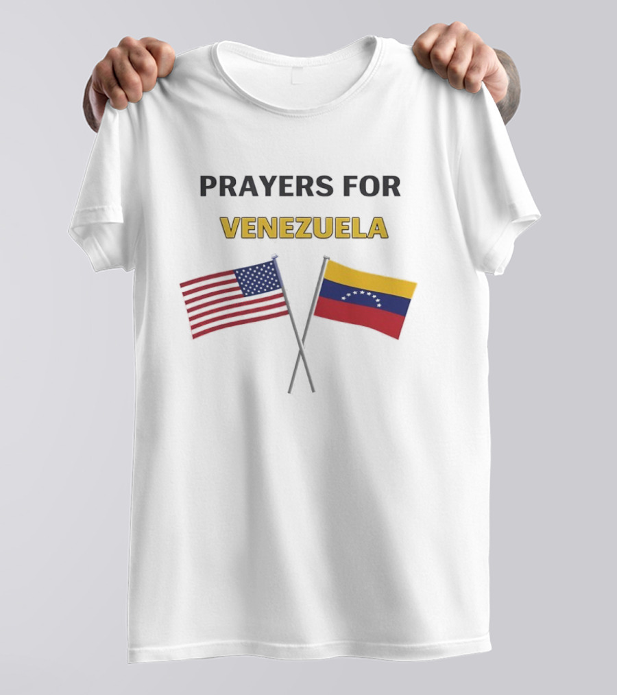 Prayers For Venezuela American Flag Solidarity T-Shirt