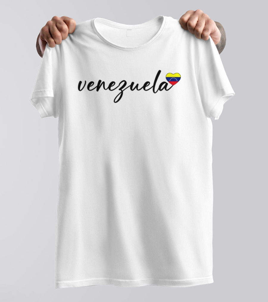 Venezuela Love Heart Flag Symbol With Venezuelan T-Shirt