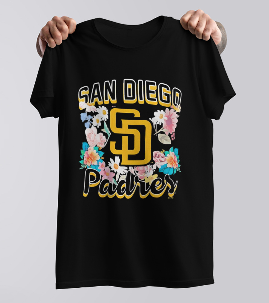 San Diego Padres Floral SD Women's T-Shirt