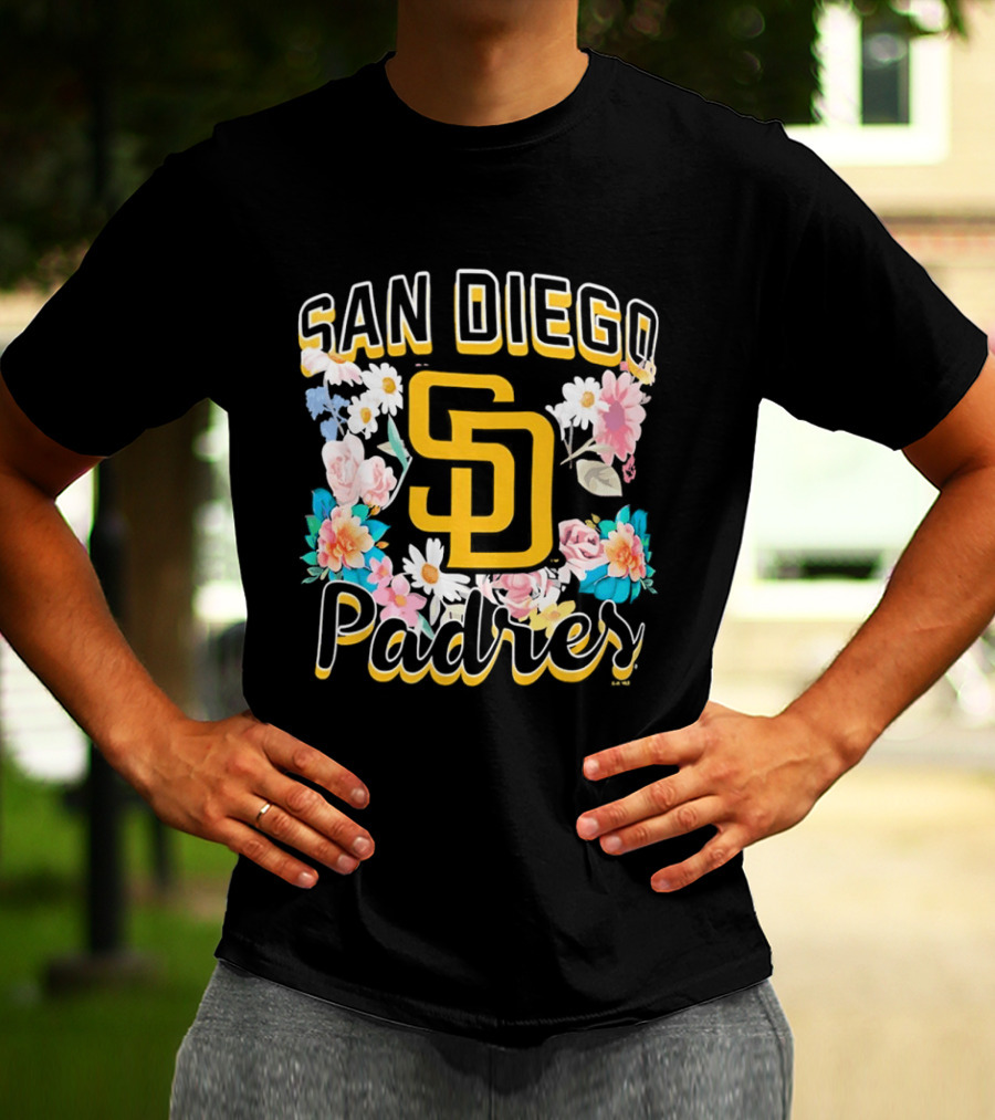 San Diego Padres Floral SD Women's T-Shirt