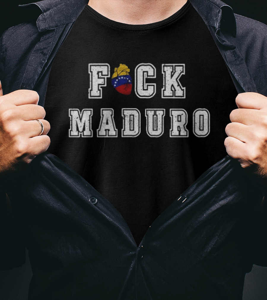 F*ck Maduro Venezuela Flag Protest Statement 2026 T-Shirt