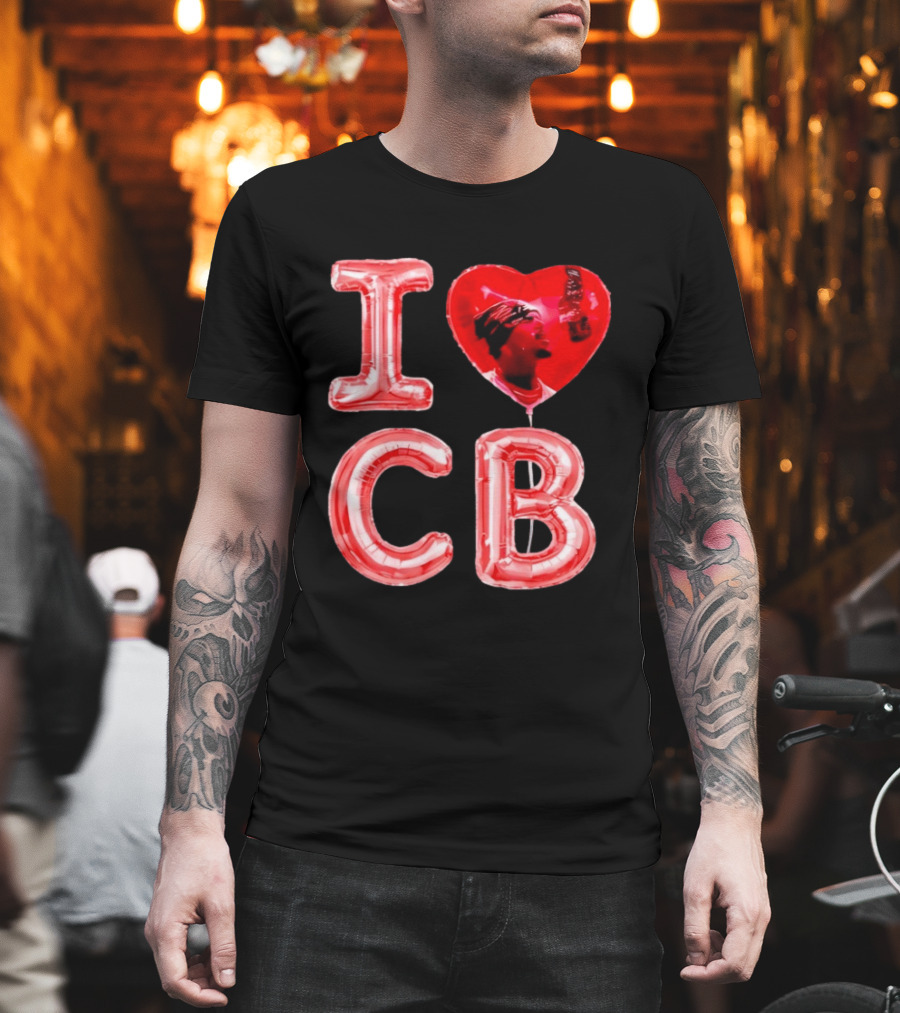 I Love CB Chris Brown Red Balloon T-Shirt