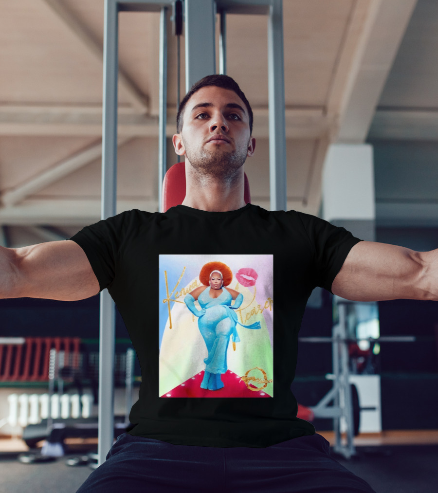 Kenya Pleaser Bellbottoms Classic Fierce Afro Diva Glam Lips T-Shirt