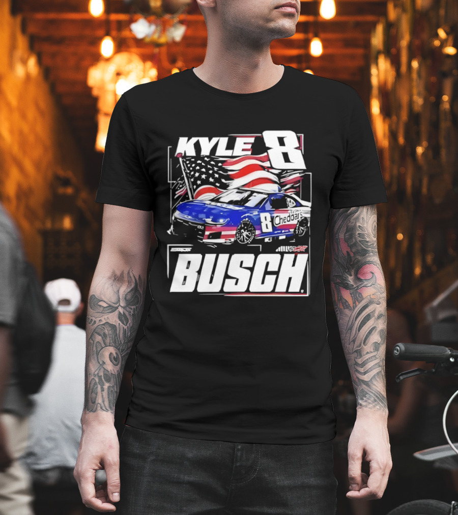 Kyle Busch 8 And His Car NASCAR Driver Cheddar’s Kitchen T-Shirt