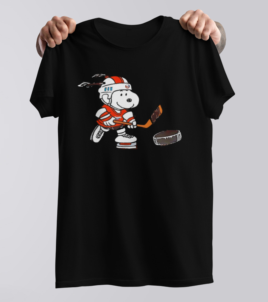 New York Islanders Peanuts Snoopy Hockey Night 2026 T-Shirt