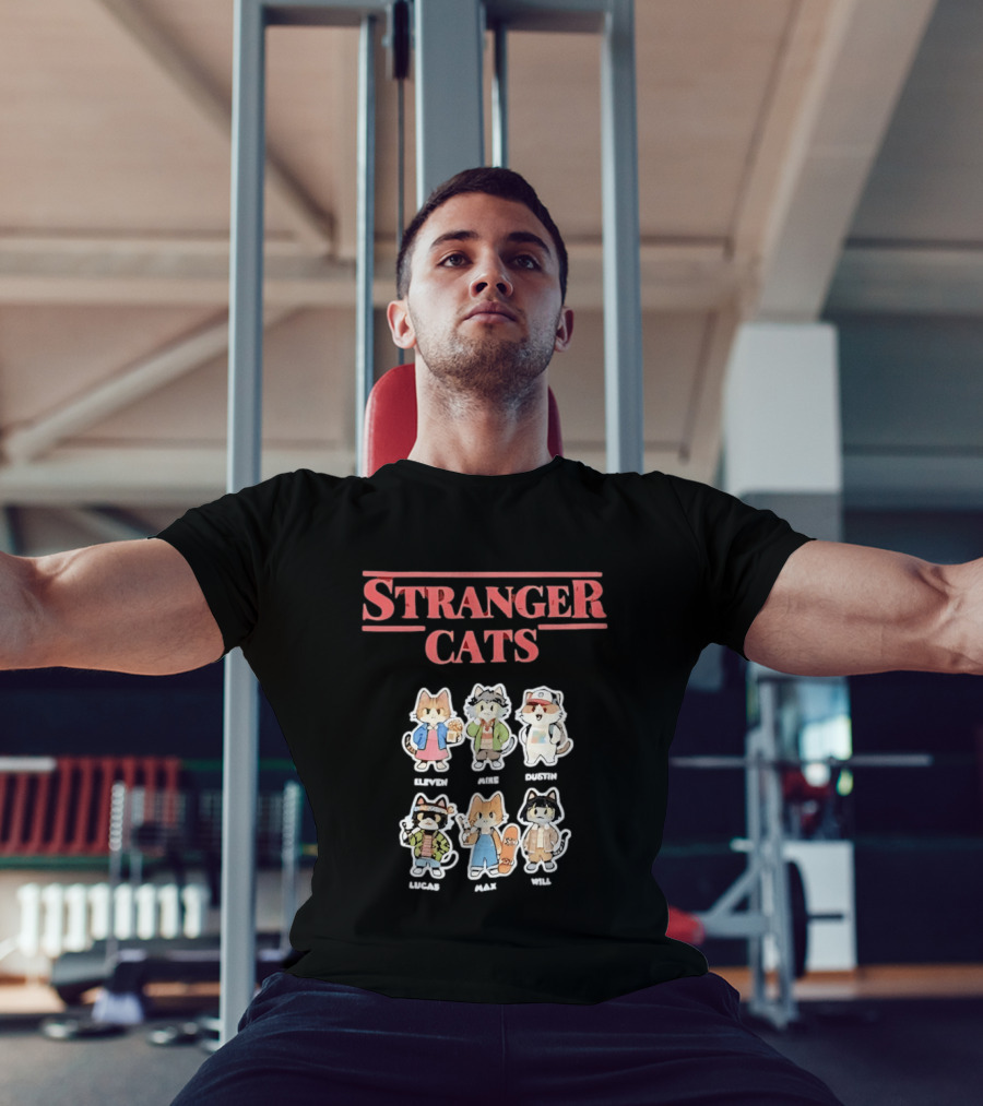 Stranger Cats Eleven Mike Dustin Lucas Max Will Characters T-Shirt