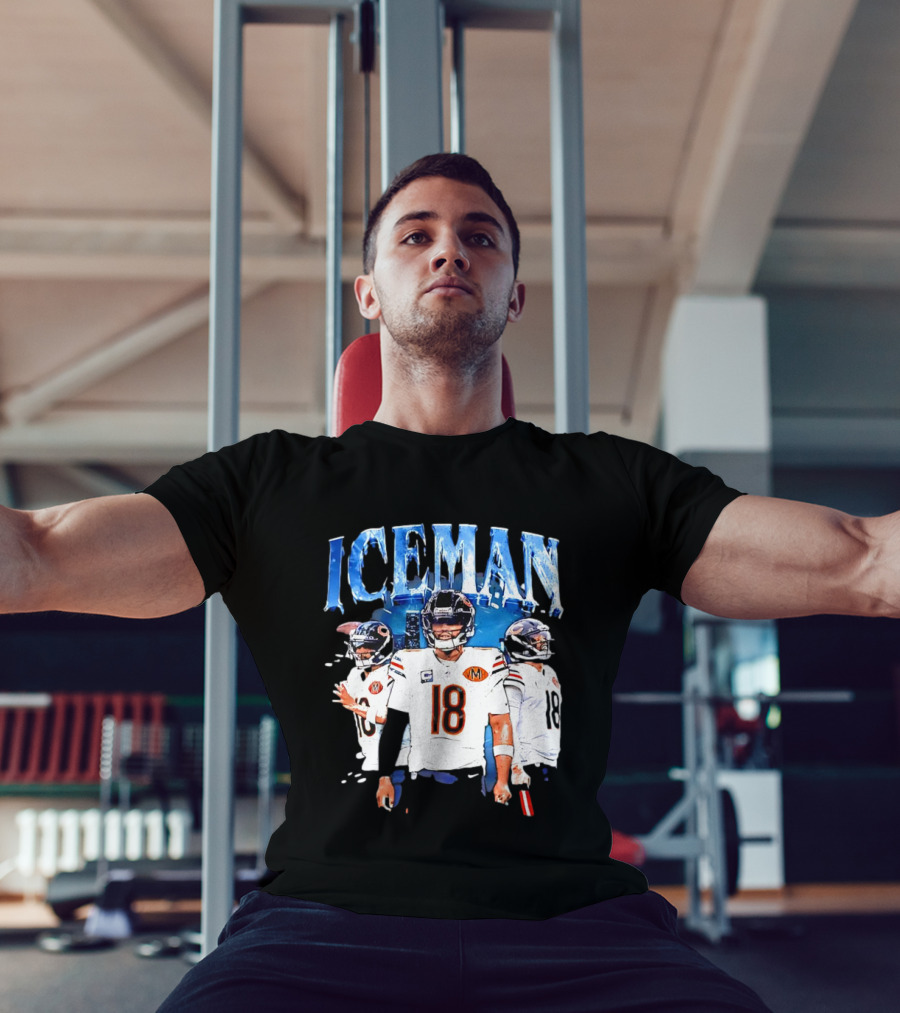 Funny Iceman Chicago Bears Game Day 18 Caleb Williams Football T-Shirt