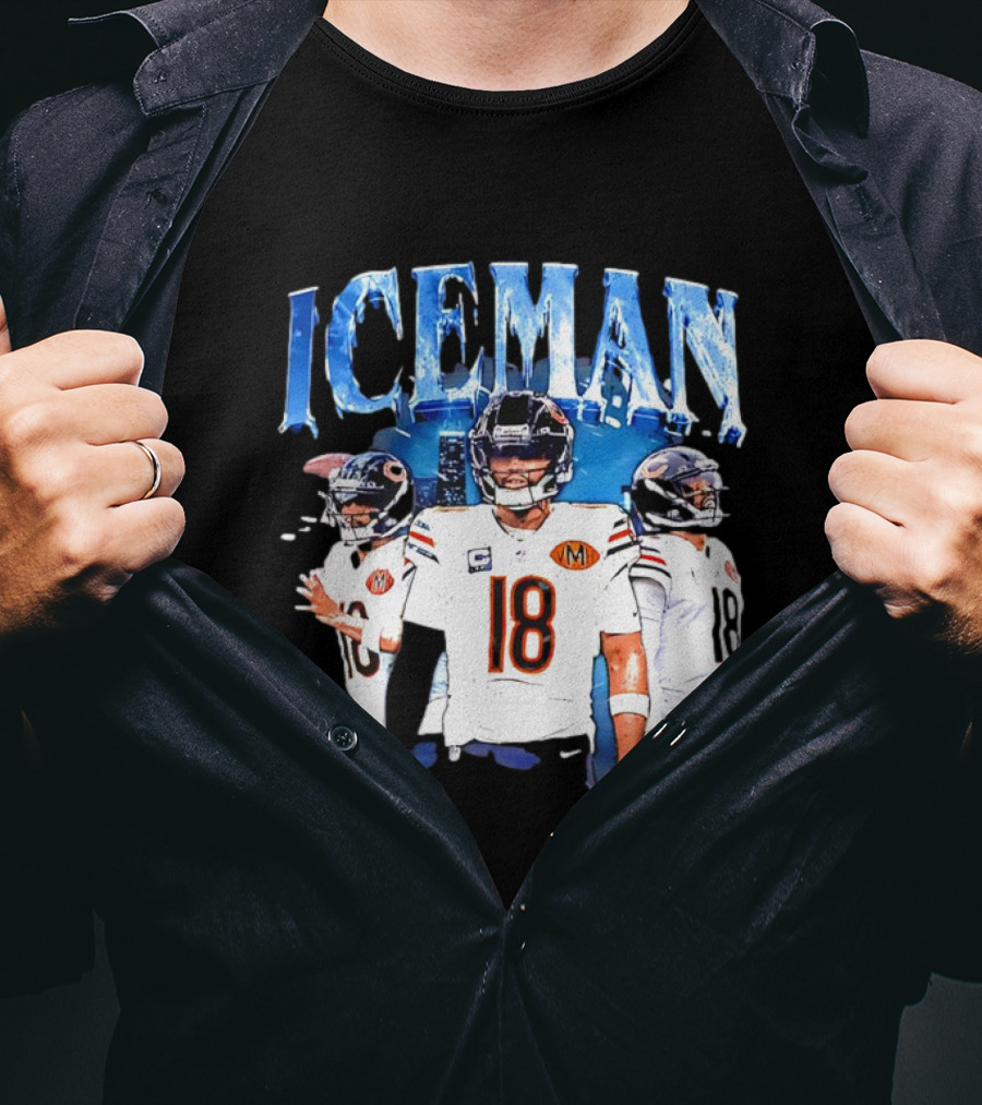 Funny Iceman Chicago Bears Game Day 18 Caleb Williams Football T-Shirt