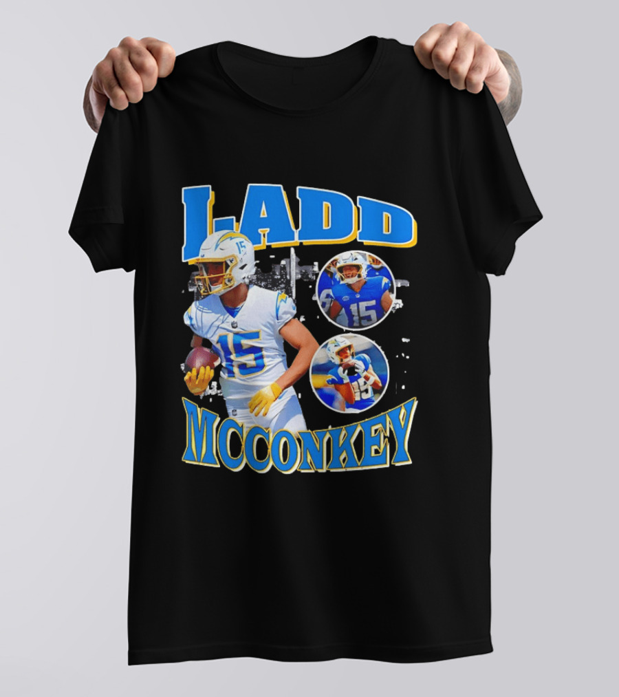 Ladd McConkey Los Angeles Rams Bootleg Throwback T-Shirt