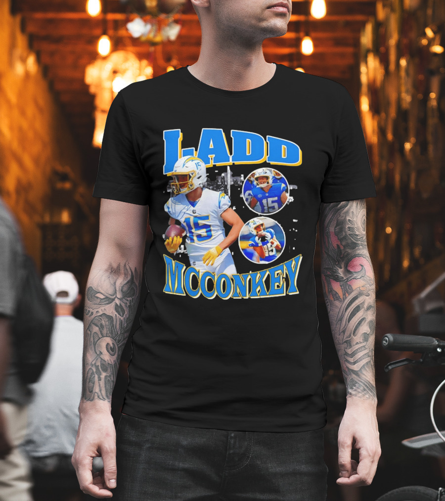 Ladd McConkey Los Angeles Rams Bootleg Throwback T-Shirt