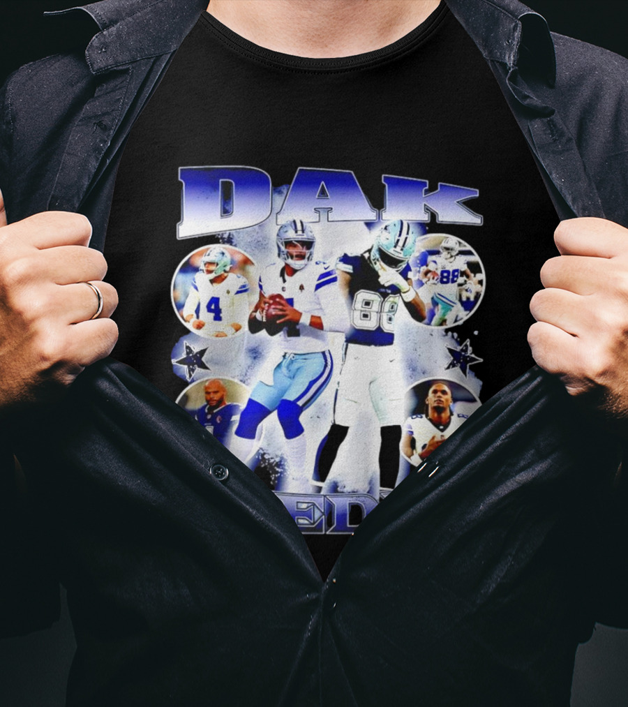 Dallas Cowboys Dak Prescott Ceedee Lamb Football Stars T-Shirt