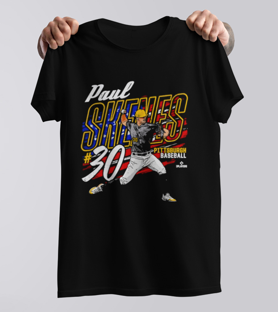 Paul Skenes 30 American Baseball Pittsburgh Flag T-Shirt