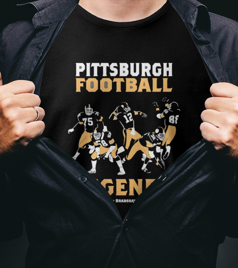 Pittsburgh Football Legends Greene Lambert Bradshaw Harris Swann T-Shirt