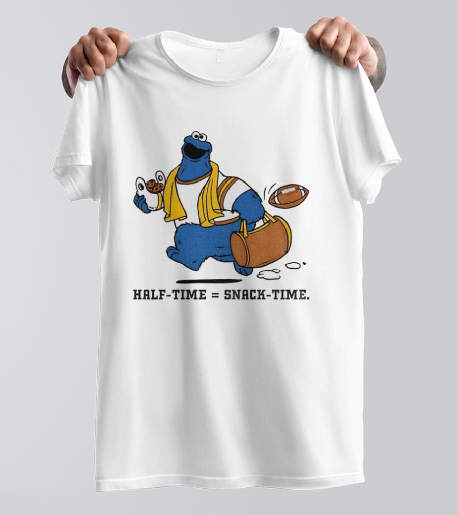 Cookie Monster Halftime Snack Time Football Fun T-Shirt