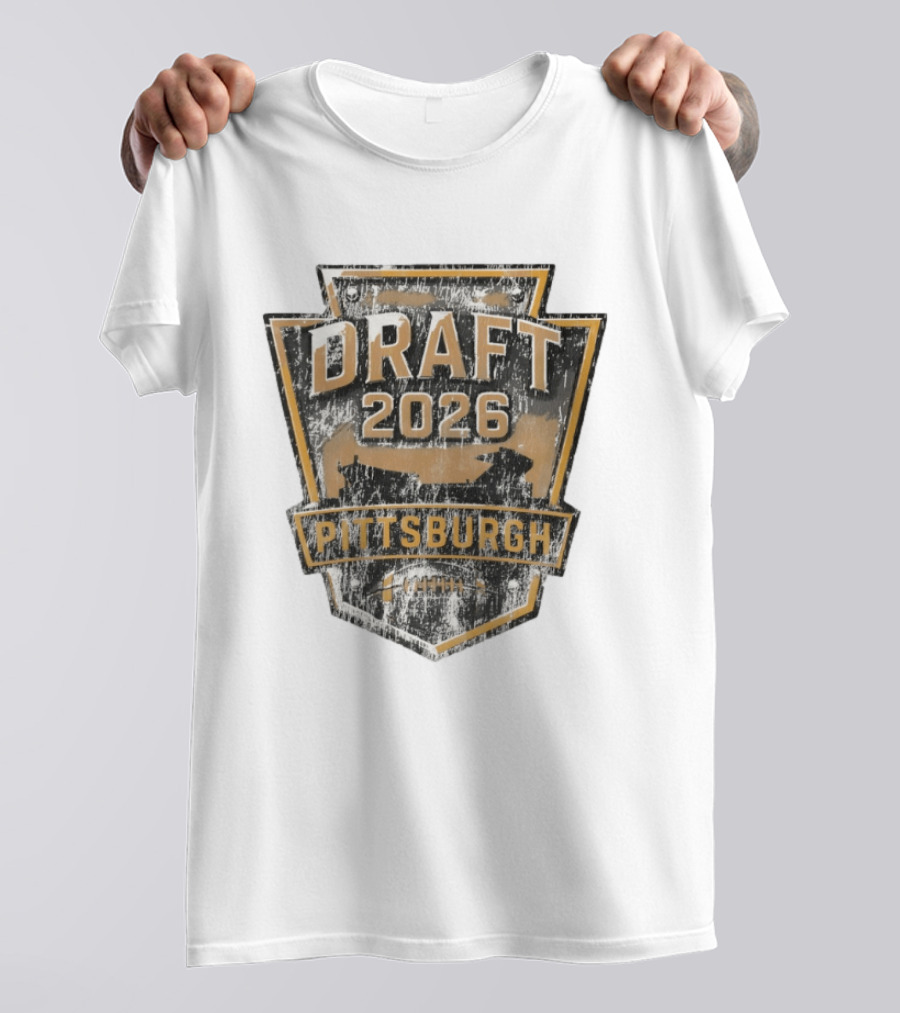 Pittsburgh Draft 2026 Vintage Steelers Football T-Shirt