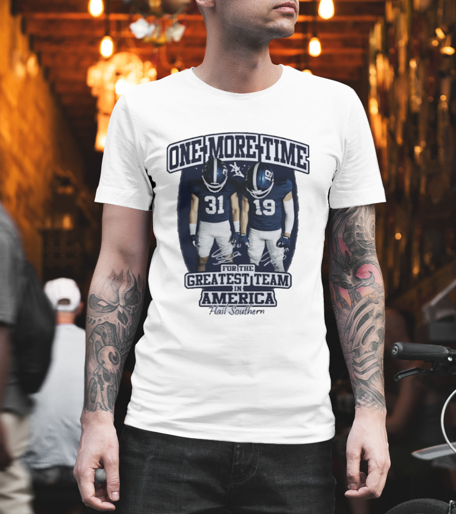 Georgia Southern Eagles One More Time Greatest Team In America Hail Southern T-Shirt